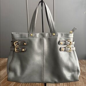 Lodis Gray buckle accent shoulder Bag